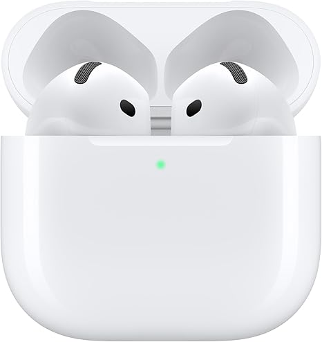 Apple AirPods 4 Wireless Earbuds, Bluetooth Headphones, with Active Noise Cancellation, Adaptive Audio, Transparency Mode, Personalized Spatial Audio, USB-C Charging Case, Wireless Charging, H2 Chip